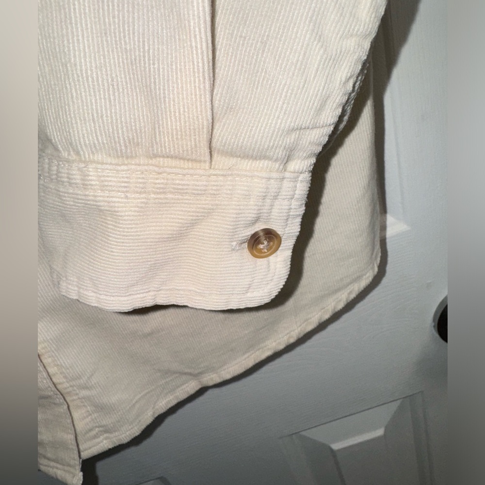Corduroy! NEW Girl's Art Class Ivory Soft Corduroy Button Up Long Sleeves Shirt - Picture 6 of 14